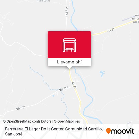 Mapa de Ferretería El Lagar Do It Center, Comunidad Carrillo