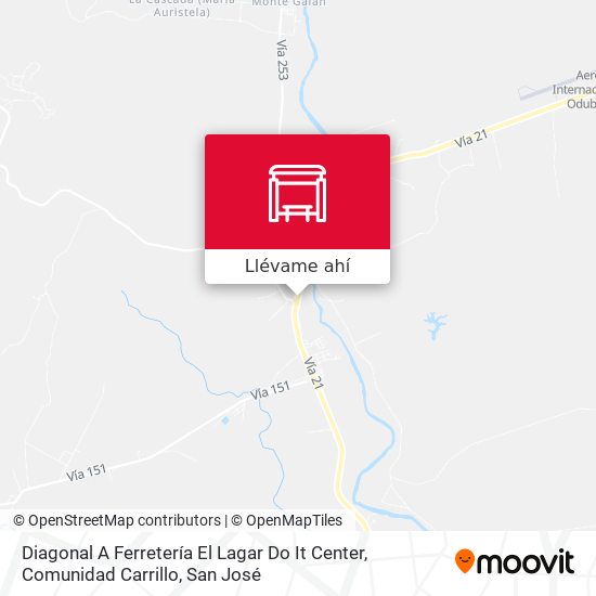 Mapa de Diagonal A Ferretería El Lagar Do It Center, Comunidad Carrillo