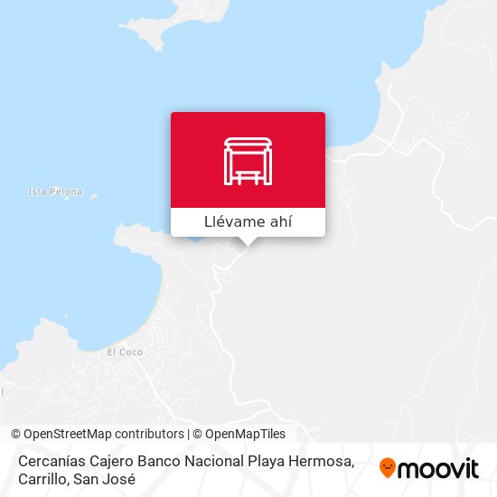Mapa de Cercanías Cajero Banco Nacional Playa Hermosa, Carrillo