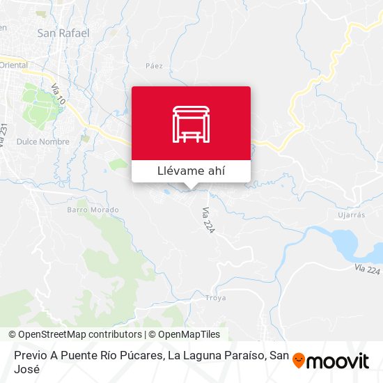 Mapa de Previo A Puente Río Púcares, La Laguna Paraíso