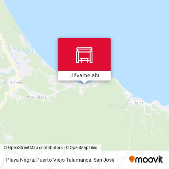 Mapa de Playa Negra, Puerto Viejo Talamanca