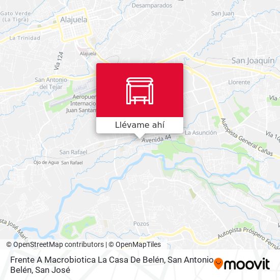 Mapa de Frente A Macrobiotica La Casa De Belén, San Antonio Belén