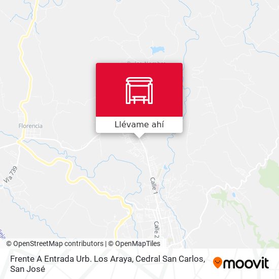 Mapa de Frente A Entrada Urb. Los Araya, Cedral San Carlos