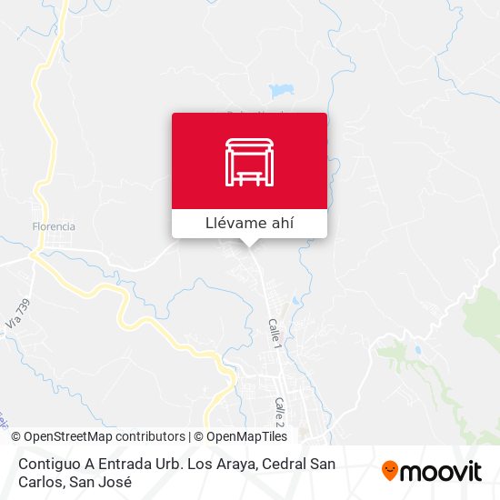 Mapa de Contiguo A Entrada Urb. Los Araya, Cedral San Carlos