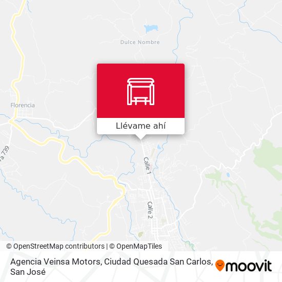 Mapa de Agencia Veinsa Motors, Ciudad Quesada San Carlos