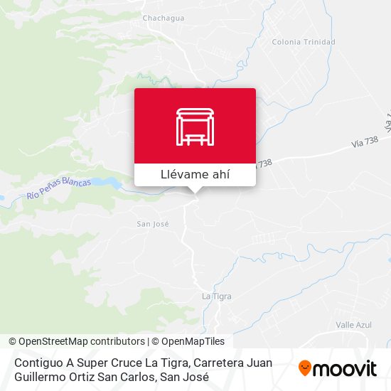 Mapa de Contiguo A Super Cruce La Tigra, Carretera Juan Guillermo Ortiz San Carlos