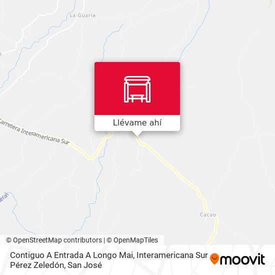 Mapa de Contiguo A Entrada A Longo Mai, Interamericana Sur Pérez Zeledón