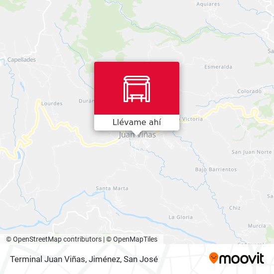 Mapa de Terminal Juan Viñas, Jiménez