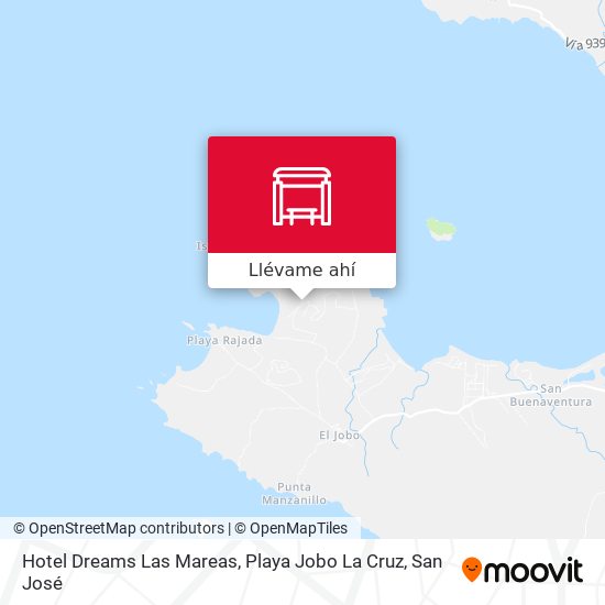 Mapa de Hotel Dreams Las Mareas, Playa Jobo La Cruz