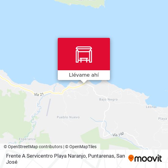 Mapa de Frente A Servicentro Playa Naranjo, Puntarenas