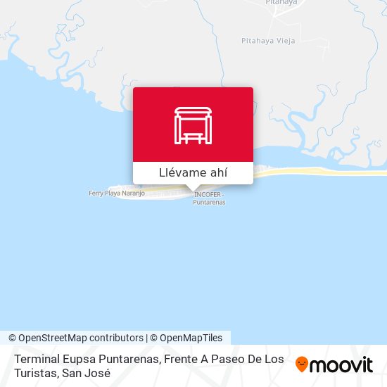 Mapa de Terminal Eupsa Puntarenas, Frente A Paseo De Los Turistas