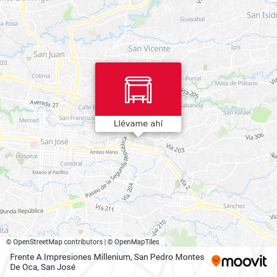 Mapa de Frente A Impresiones Millenium, San Pedro Montes De Oca