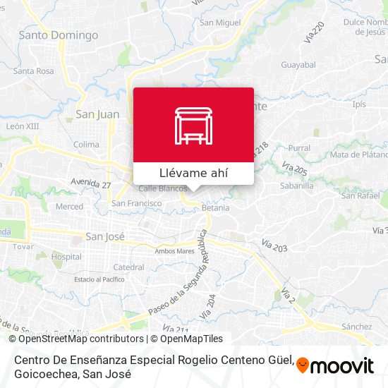 Mapa de Centro De Enseñanza Especial Rogelio Centeno Güel, Goicoechea