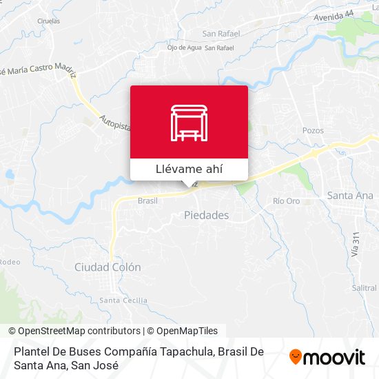 Mapa de Plantel De Buses Compañía Tapachula, Brasil De Santa Ana