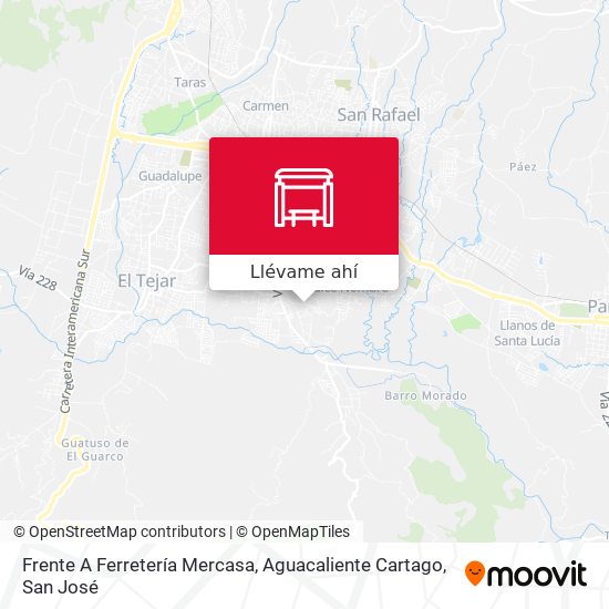 Mapa de Frente A Ferretería Mercasa, Aguacaliente Cartago