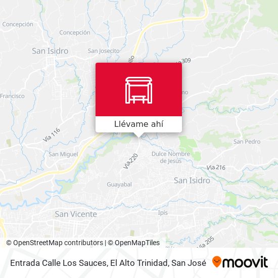 Mapa de Entrada Calle Los Sauces, El Alto Trinidad