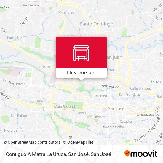 Mapa de Contiguo A Matra La Uruca, San José