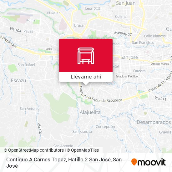 Mapa de Contiguo A Carnes Topaz, Hatillo 2 San José