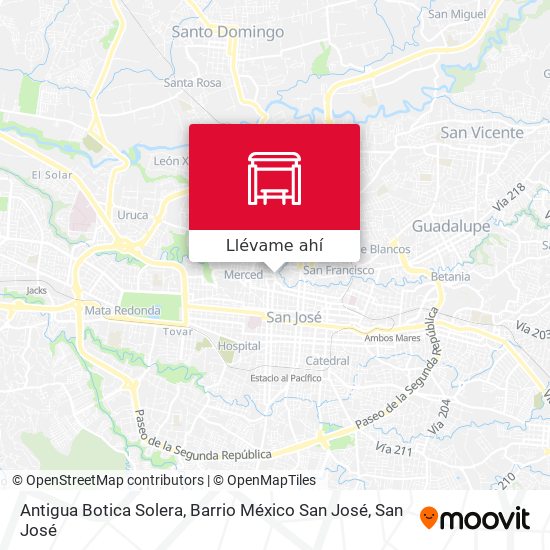 Mapa de Antigua Botica Solera, Barrio México San José