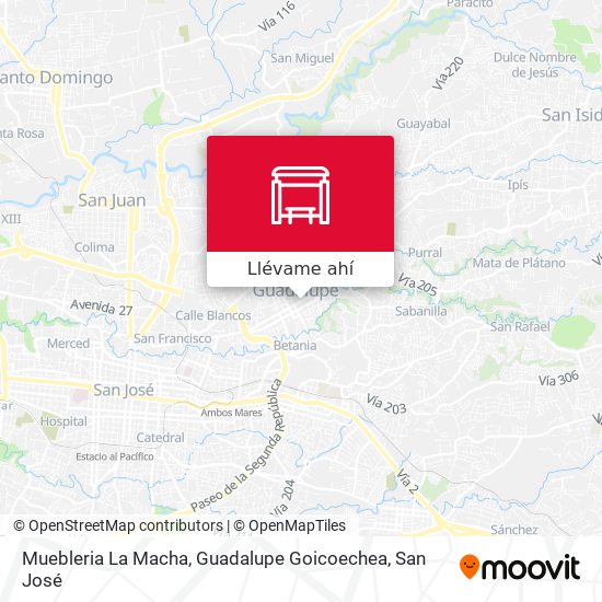Mapa de Muebleria La Macha, Guadalupe Goicoechea