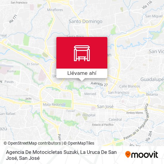 Mapa de Agencia De Motocicletas Suzuki, La Uruca De San José