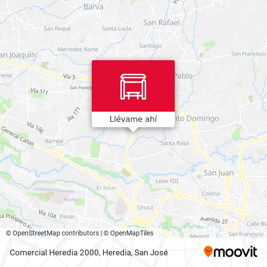 Mapa de Comercial Heredia 2000, Heredia