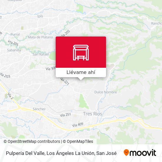 Mapa de Pulpería Del Valle, Los Ángeles La Unión