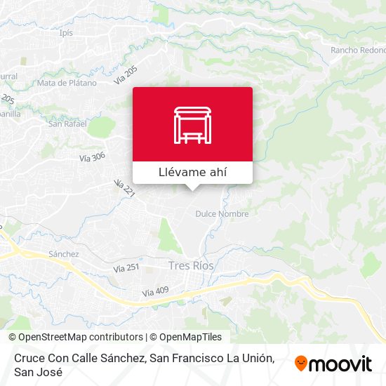 Mapa de Cruce Con Calle Sánchez, San Francisco La Unión