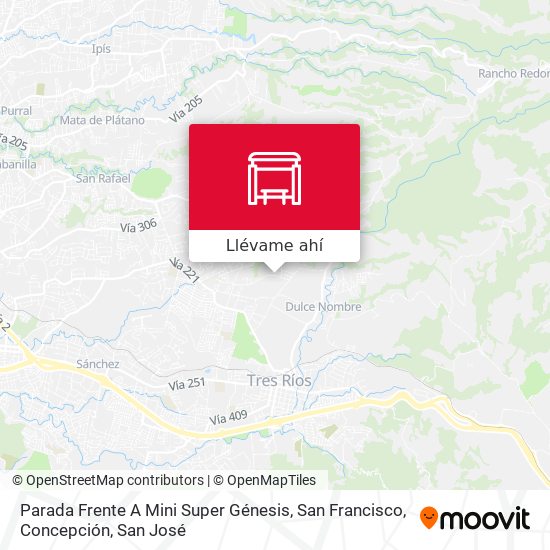 Mapa de Parada Frente A Mini Super Génesis, San Francisco, Concepción