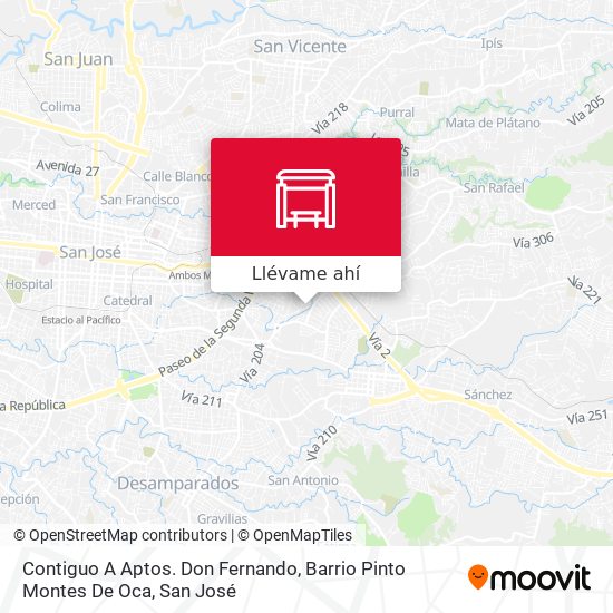 Mapa de Contiguo A Aptos. Don Fernando, Barrio Pinto Montes De Oca