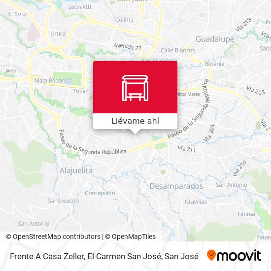 Mapa de Frente A Casa Zeller, El Carmen San José