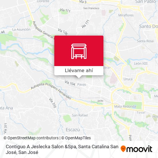 Mapa de Contiguo A Jeslecka Salon &Spa, Santa Catalina San José