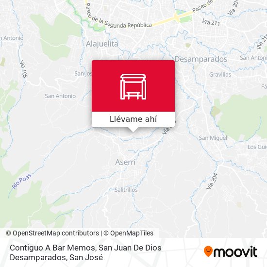 Mapa de Contiguo A Bar Memos, San Juan De Dios Desamparados