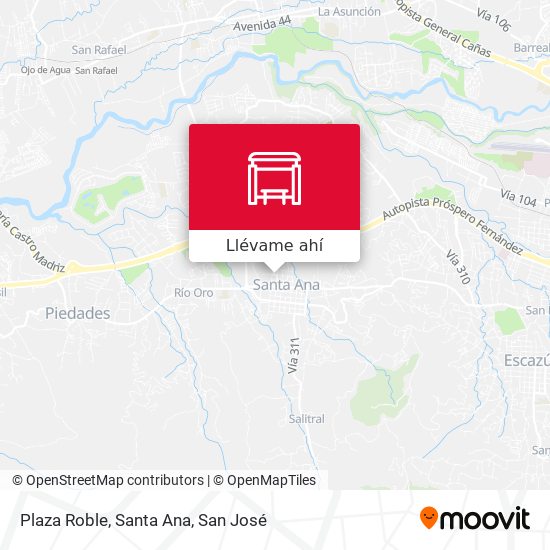 Mapa de Plaza Roble, Santa Ana