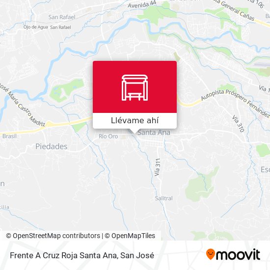 Mapa de Frente A Cruz Roja Santa Ana