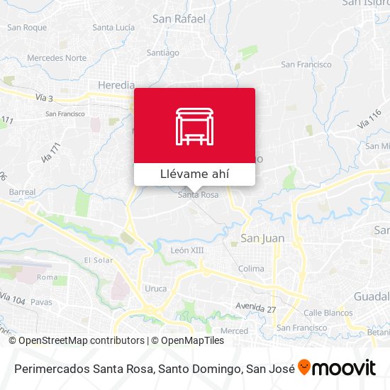 Mapa de Perimercados Santa Rosa, Santo Domingo