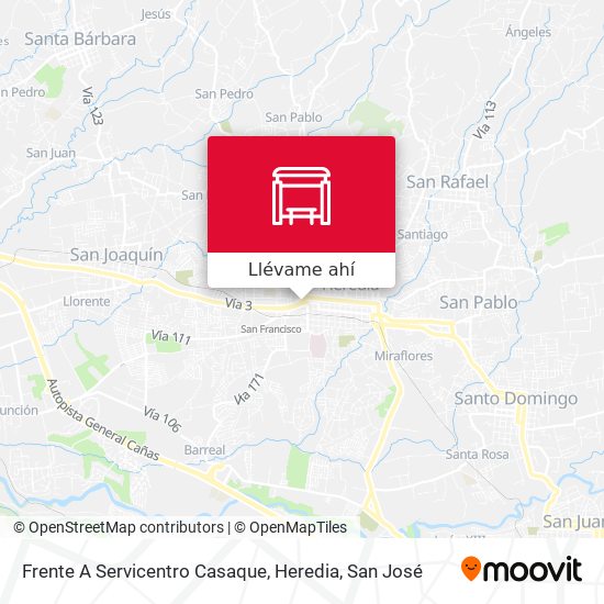 Mapa de Frente A Servicentro Casaque, Heredia