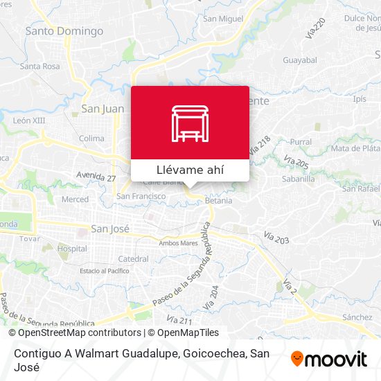 Mapa de Contiguo A Walmart Guadalupe, Goicoechea