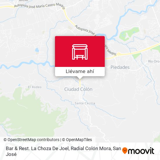 Mapa de Bar & Rest. La Choza De Joel, Radial Colón Mora