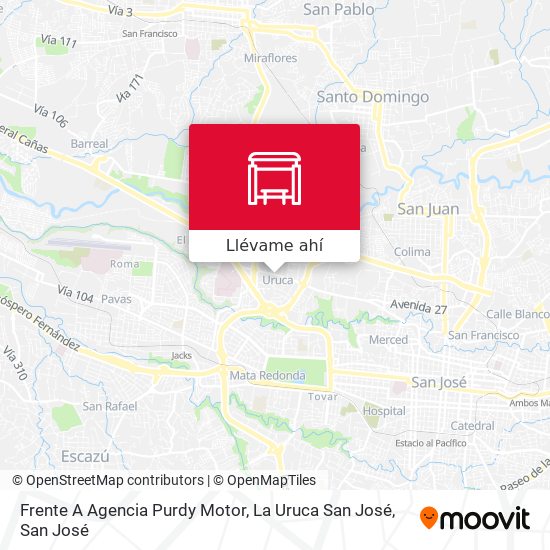 Mapa de Frente A Agencia Purdy Motor, La Uruca San José