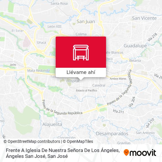 Mapa de Frente A Iglesia De Nuestra Señora De Los Ángeles, Ángeles San José