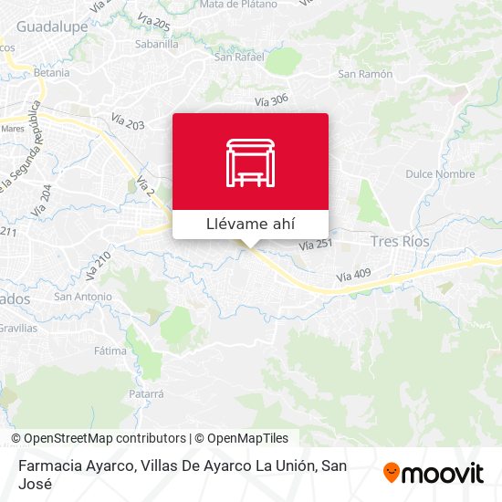 Mapa de Farmacia Ayarco, Villas De Ayarco La Unión