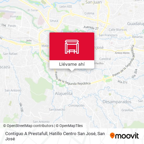 Mapa de Contiguo A Prestafull, Hatillo Centro San José