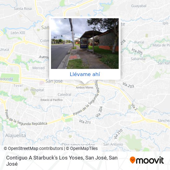 Mapa de Contiguo A Starbuck's Los Yoses, San José