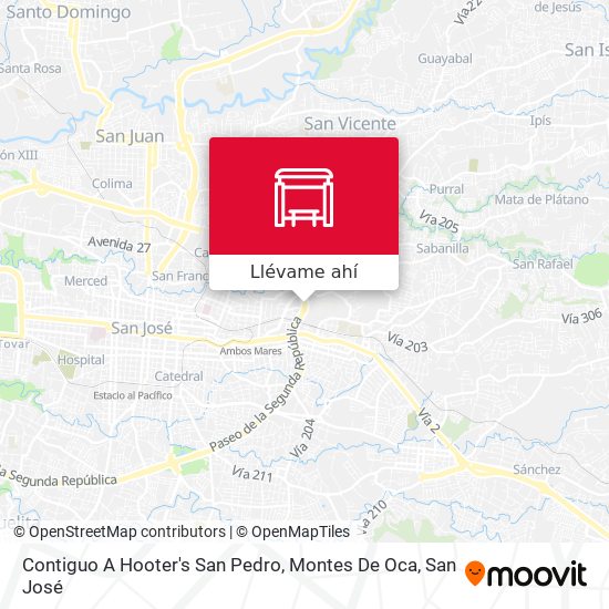 Mapa de Contiguo A Hooter's San Pedro, Montes De Oca