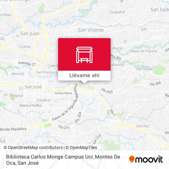 Mapa de Biblioteca Carlos Monge Campus Ucr, Montes De Oca