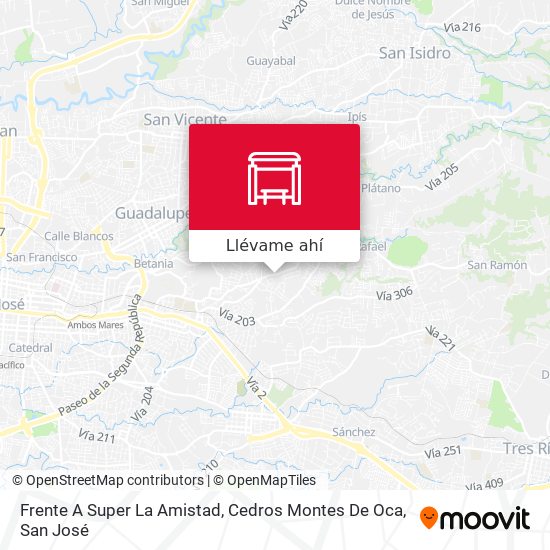Mapa de Frente A Super La Amistad, Cedros Montes De Oca