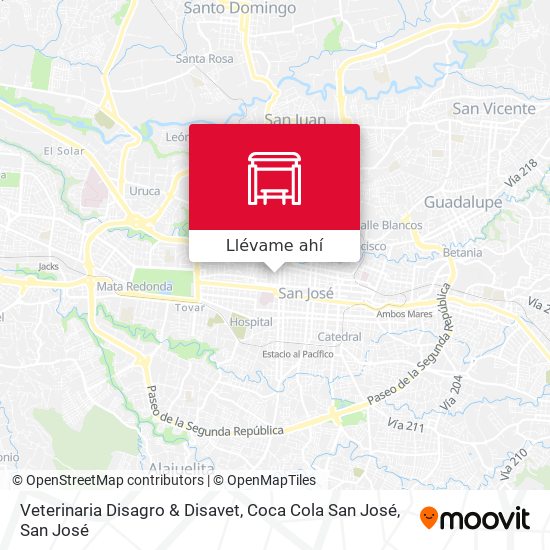 Mapa de Veterinaria Disagro & Disavet, Coca Cola San José