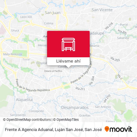 Mapa de Frente A Agencia Aduanal, Luján San José