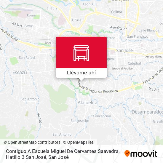 Mapa de Contiguo A Escuela Miguel De Cervantes Saavedra, Hatillo 3 San José